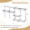 4-8 FT Wall Closet Storage System with Adjustable Shelves and Rods
